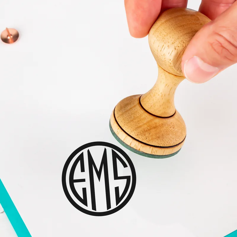 Personalized Monogram Logo Design Book Stamp Set