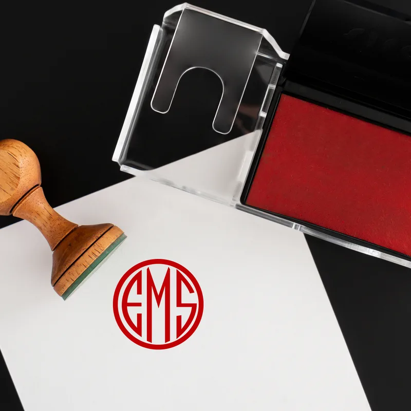 Personalized Monogram Logo Design Book Stamp Set