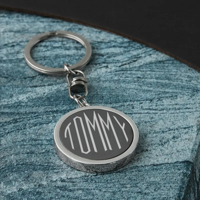 Personalized Monogram Metal Keychain