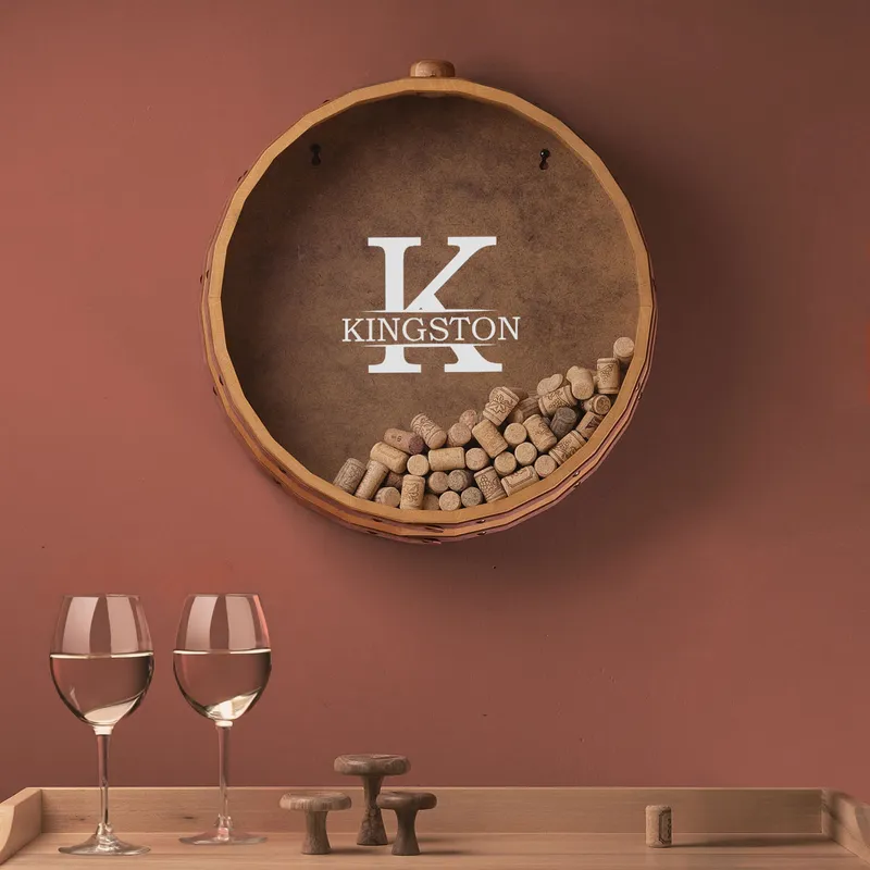 Personalized Monogram Name Wine Cork Collection Box