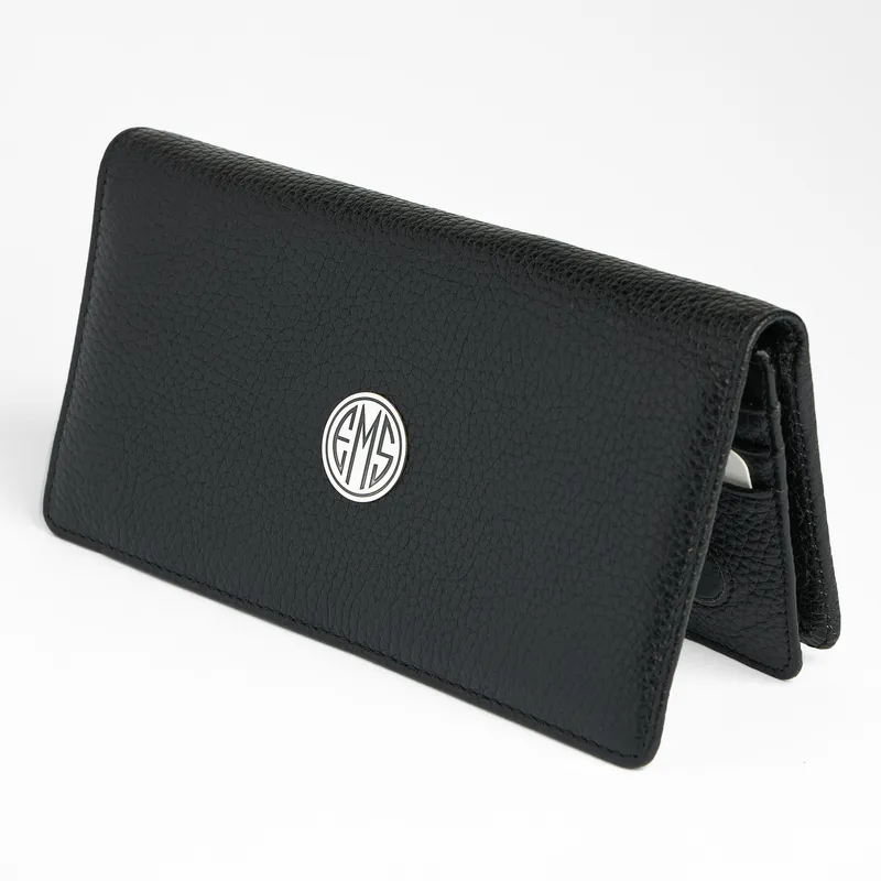Personalized Monogram Silver Accent Leather Wallet