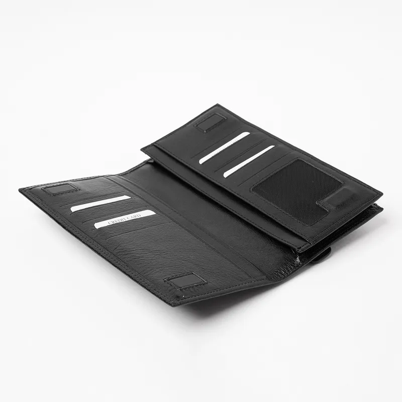 Personalised Monogram Silver-Embellished Leather Wallet