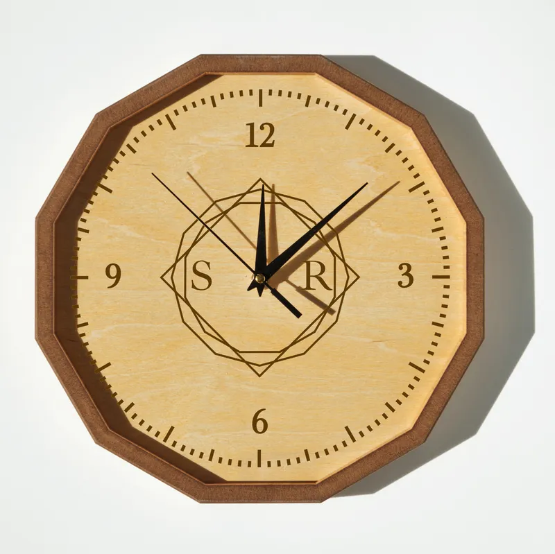 Personalized Monogram Wall Clock for Home Decor