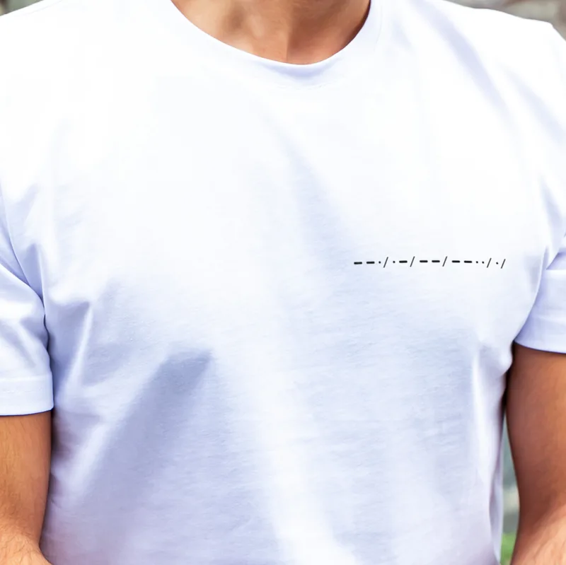 Personalized Morse Code Design Printed T-Shirt