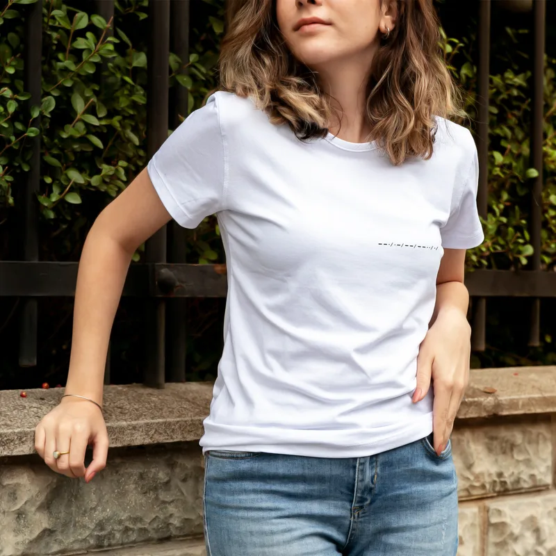 Personalized Morse Code Design Printed T-Shirt