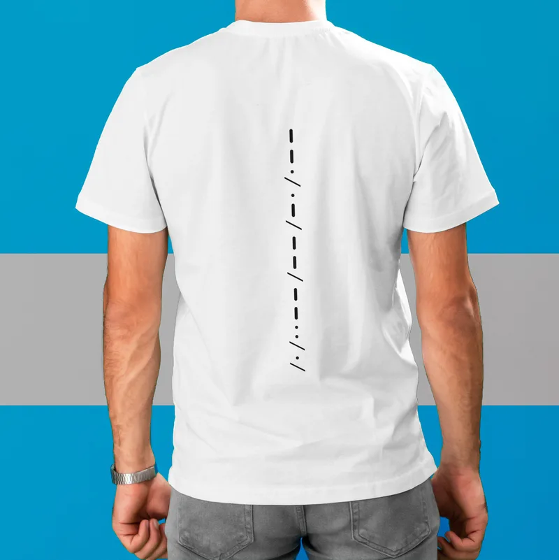 Personalized Morse Code Design Printed T-Shirt