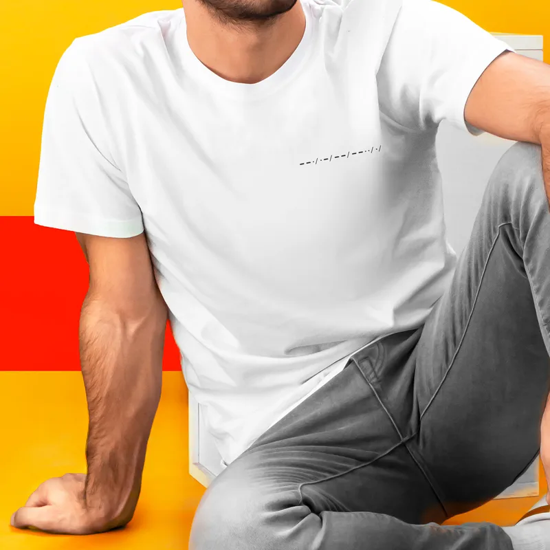 Personalized Morse Code Design Printed T-Shirt