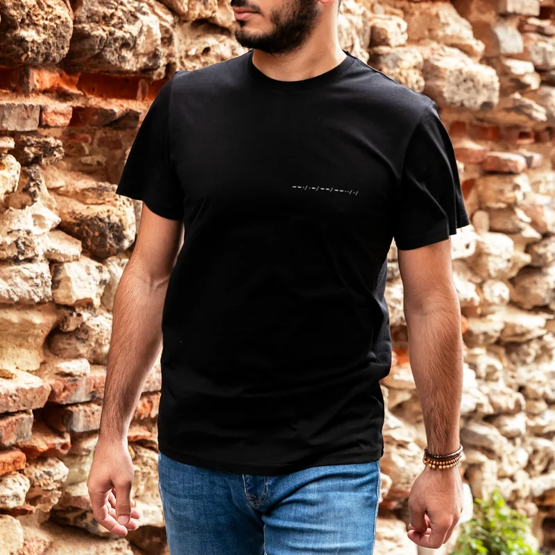 Personalized Morse Code Design Printed T-Shirt