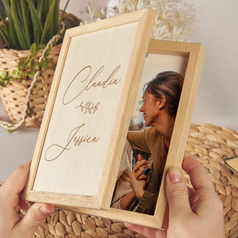 Personalised Mother’s Day Wooden Photo Frame with Message