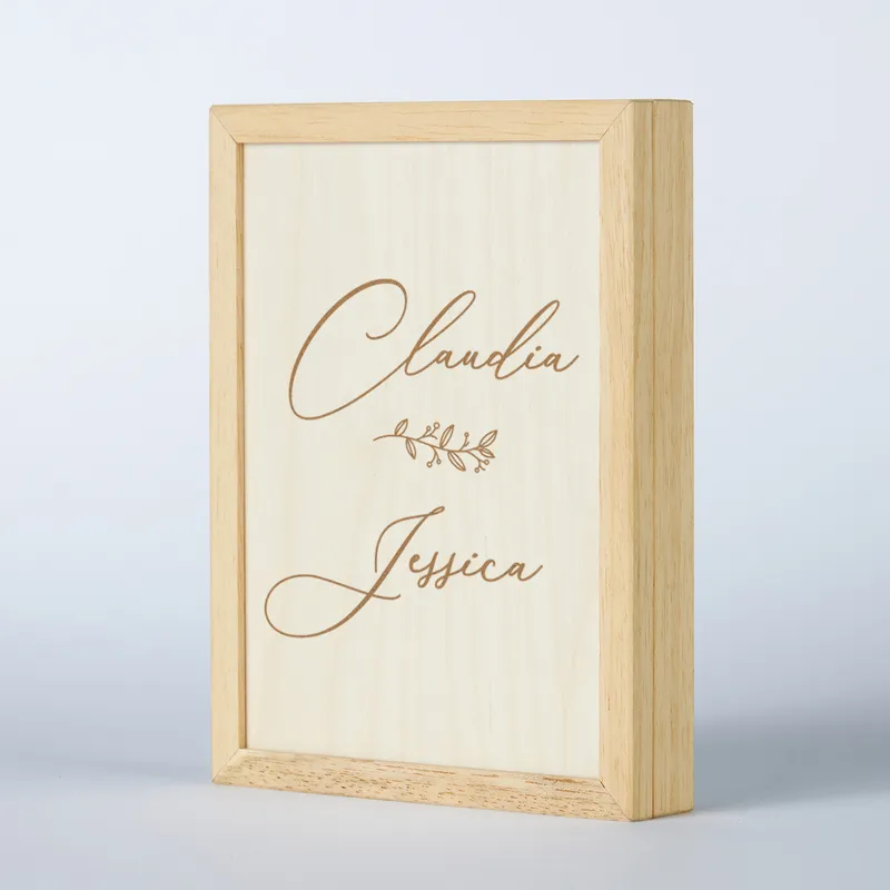 Personalised Mother’s Day Wooden Photo Frame with Message