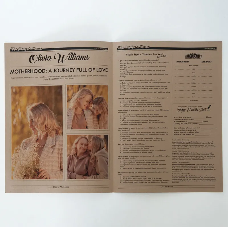 Personalised Mother's Day Newspaper Keepsake