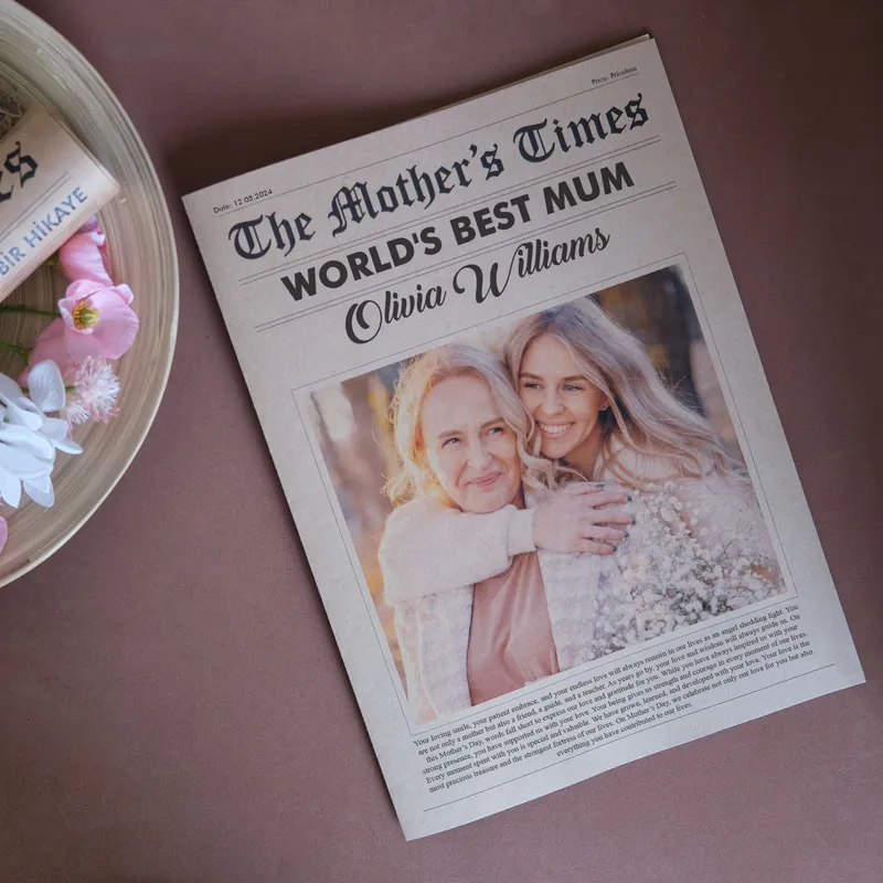 Personalised Mother's Day Newspaper Keepsake