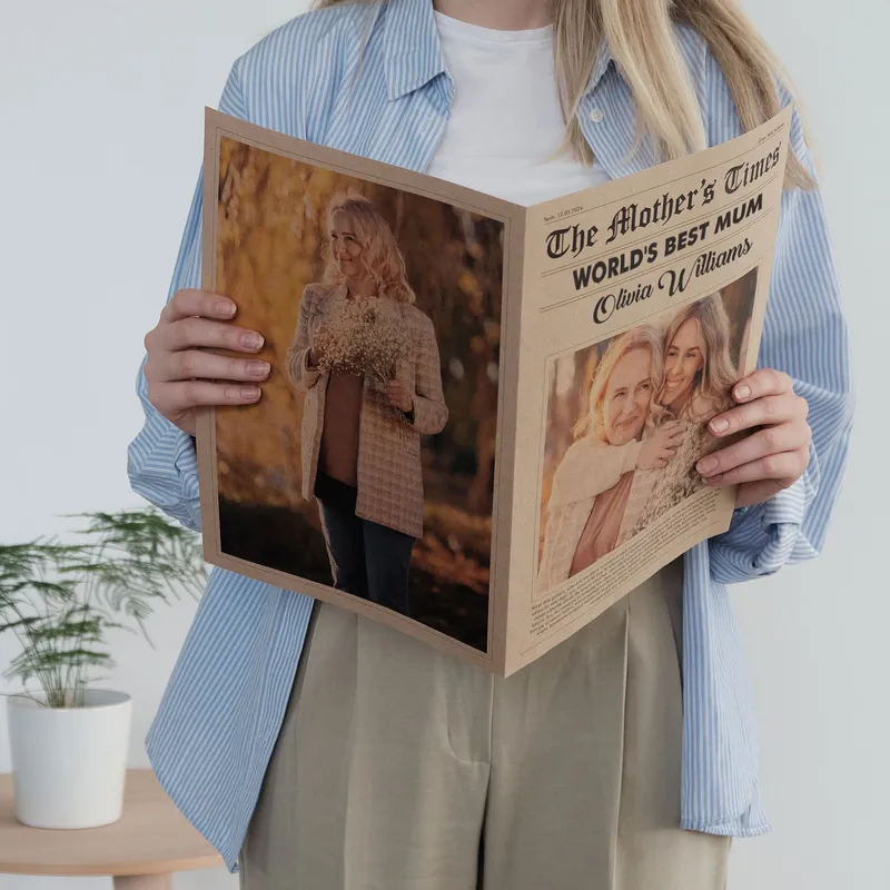 Personalised Mother's Day Newspaper Keepsake
