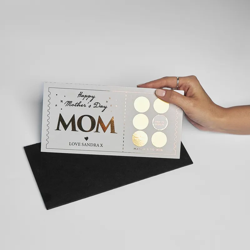 Personalised Mother's Day Scratch-Off Ticket Gift