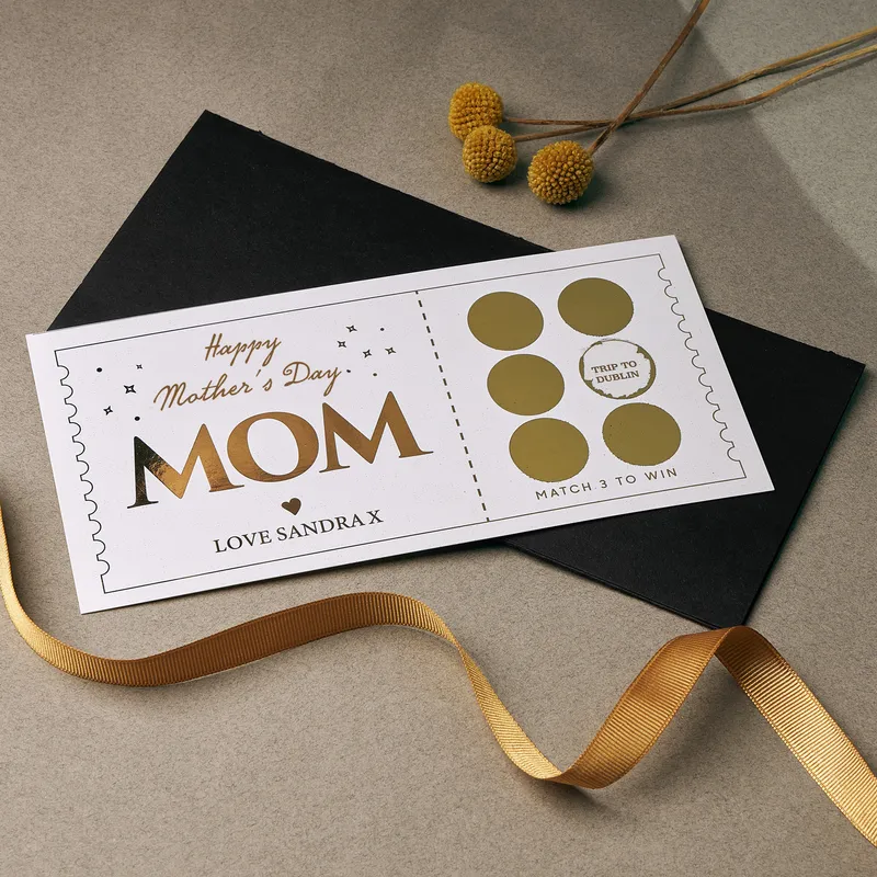 Personalised Mother's Day Scratch-Off Ticket Gift