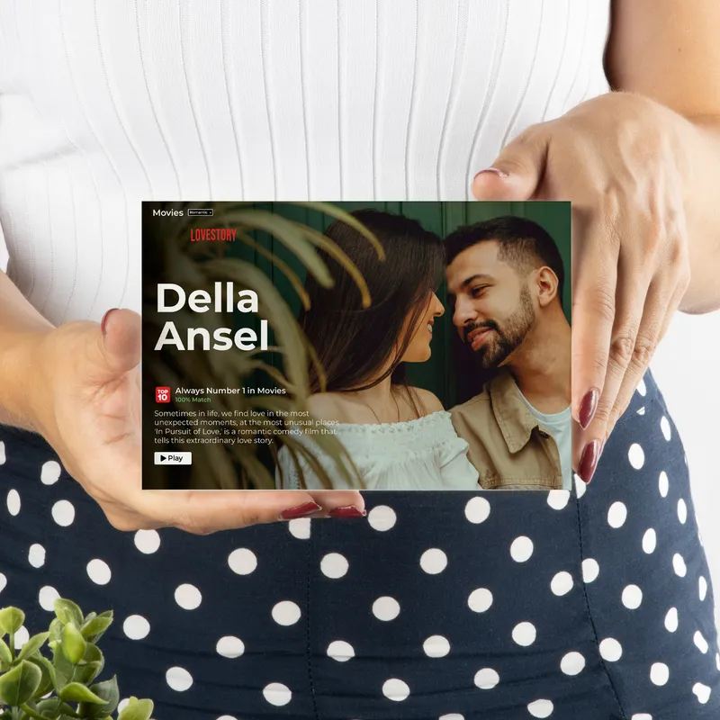 Personalised Movie Love Story Acrylic Frame