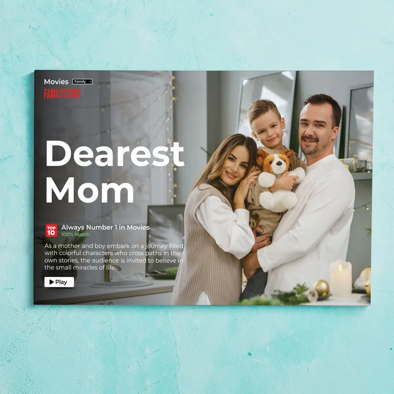 Personalised Movie Poster Canvas for Mum 16x24