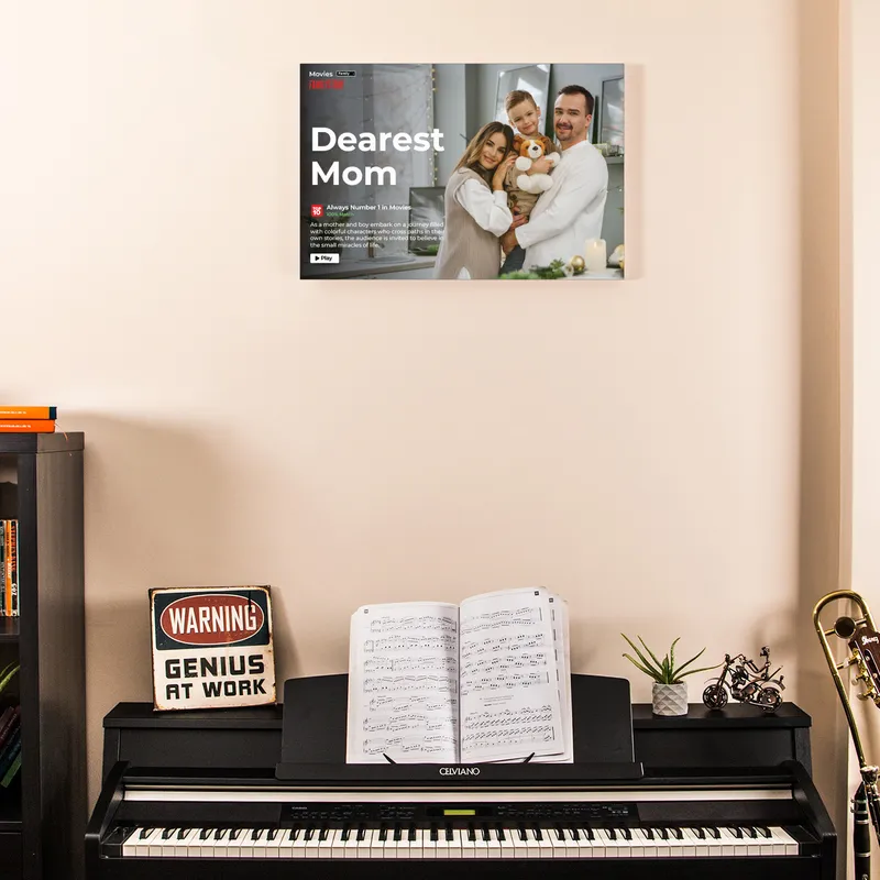 Personalised Movie Poster Canvas for Mum 16x24