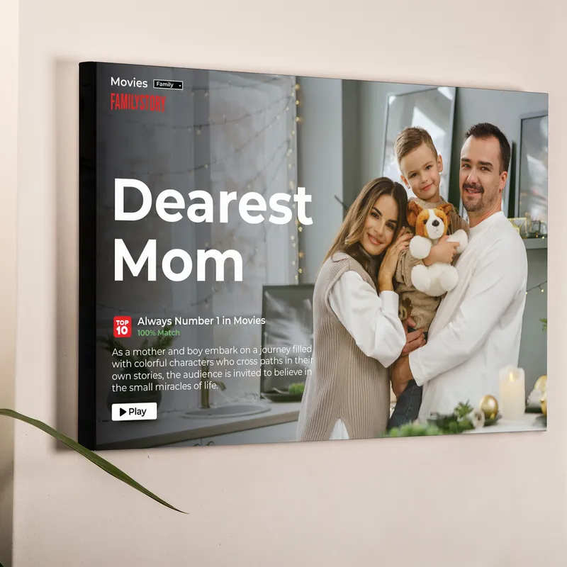 Personalised Movie Poster Canvas for Mum 16x24