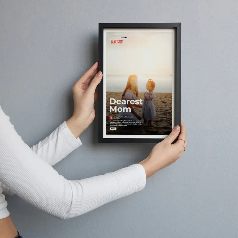 Personalized Movie Poster Frame for Mom's Special Day 8x12