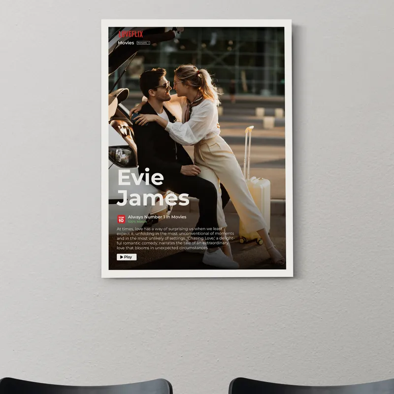 Personalized Movie-Themed Canvas Print - 11.75 x 15.75 inch