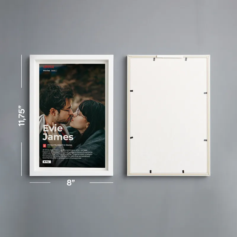 Personalized Movie Themed Photo Frame for Romantic Keepsake