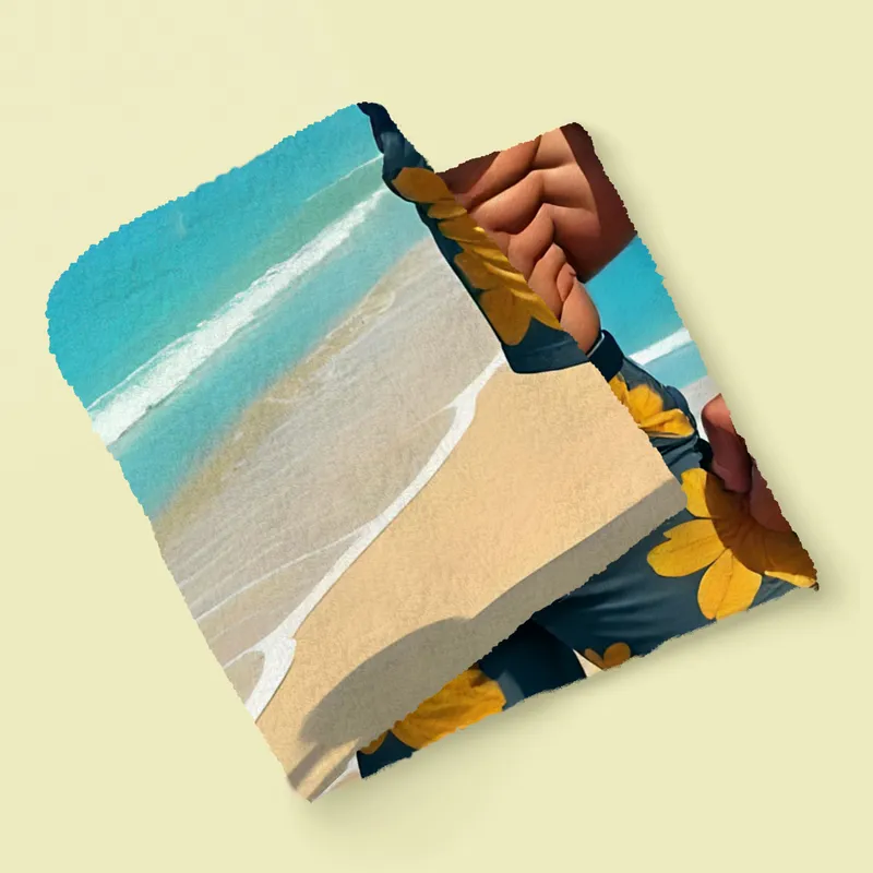 Personalised Muscle Man Cartoon Beach Towel for Men