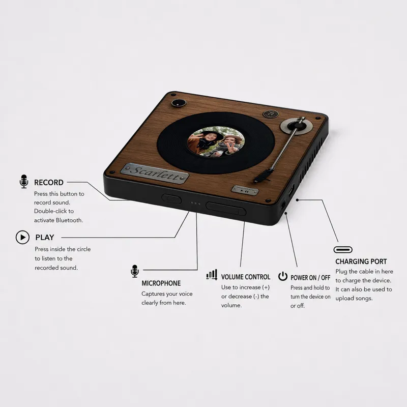 Personalized Music Player Magnet with Bluetooth and Voice