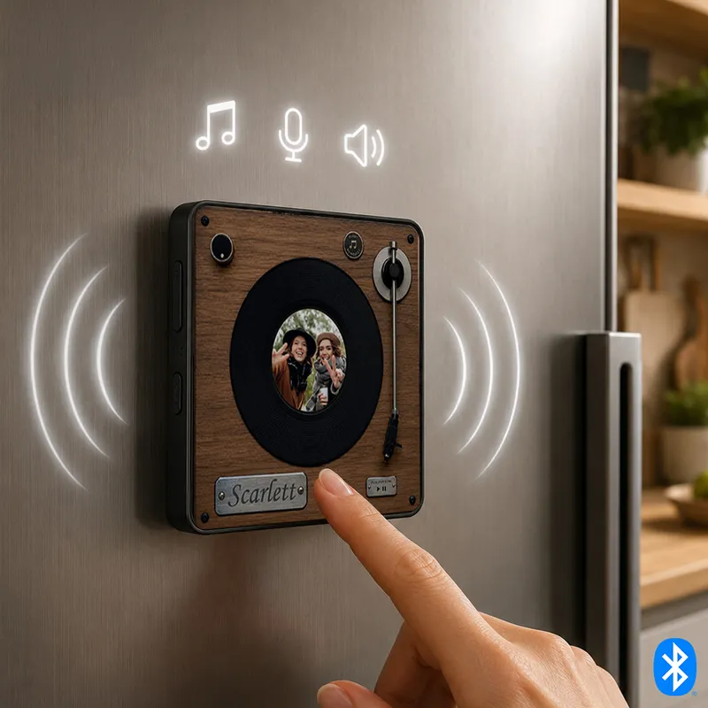 Personalized Music Player Magnet with Bluetooth and Voice