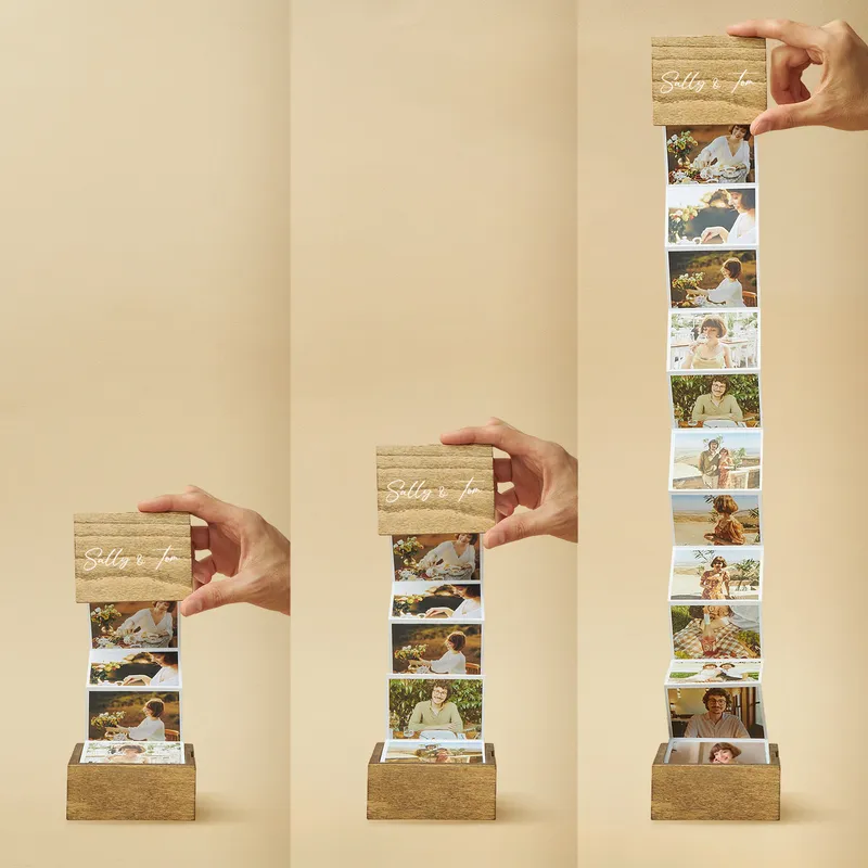Personalised Accordion Photo Box with 14 Pictures