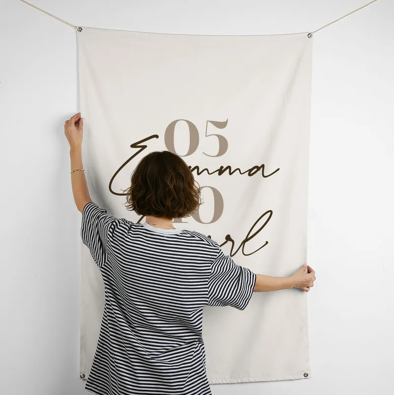 Personalized Name and Initial Our Special Date Banner - 37 x 57 inches