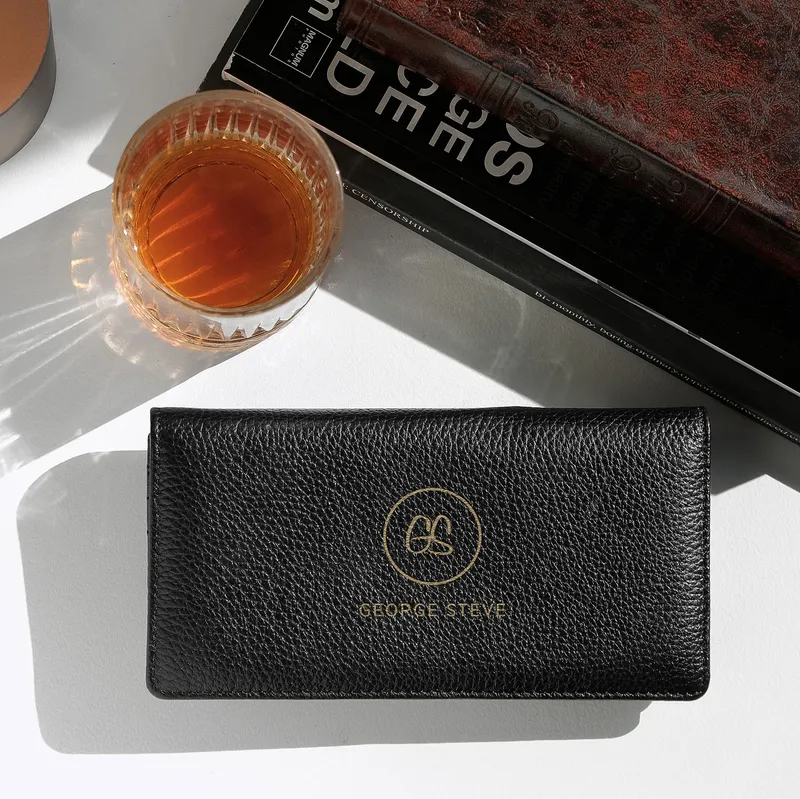 Personalized Name and Initial Wallet with Phone Compartment