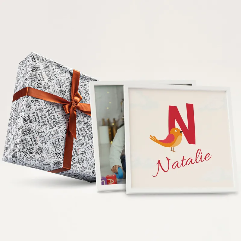 Personalized Name and Photo Customizable Baby Room Frame