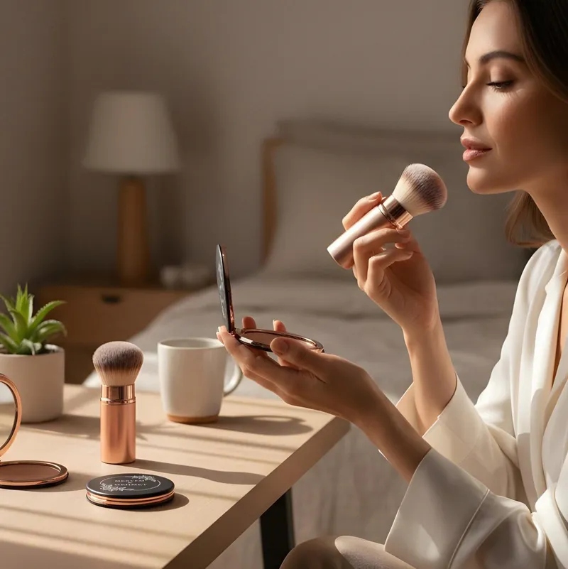 Personalized Name Compact Mirror for Couples