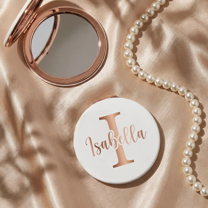 Personalized Name Compact Mirror Gift for Her