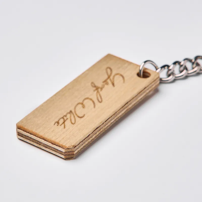 Personalized Name Engraved Wooden Keychain