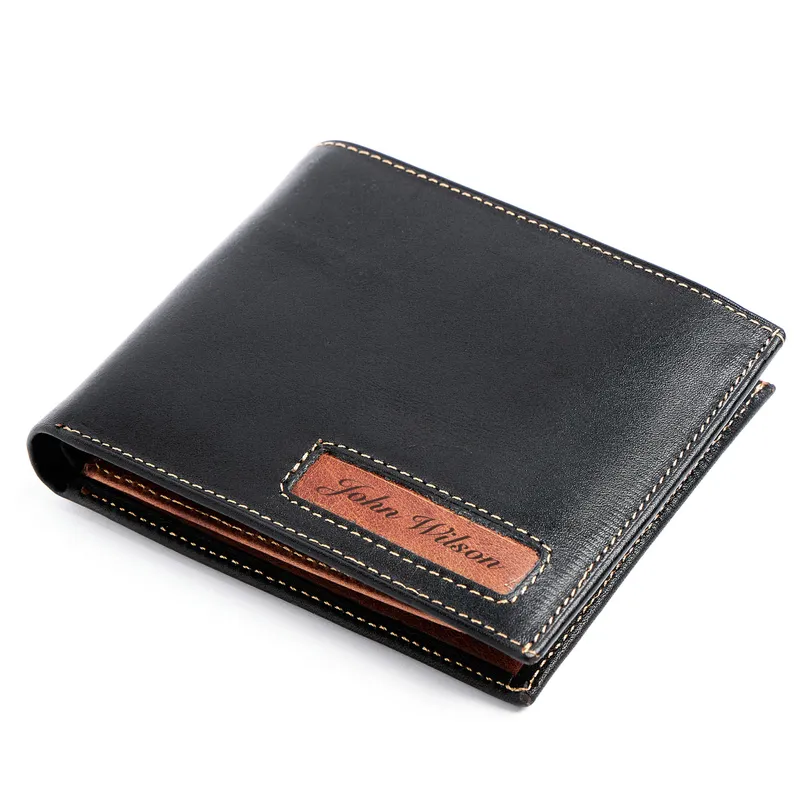 Personalized Name Printed Genuine Leather Wallet