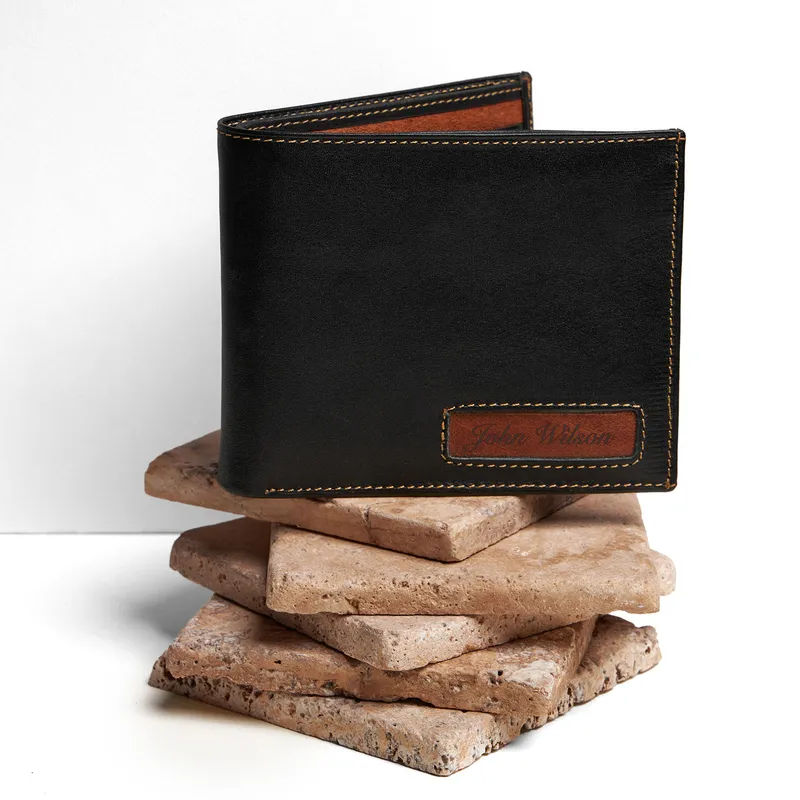 Personalized Name Printed Genuine Leather Wallet
