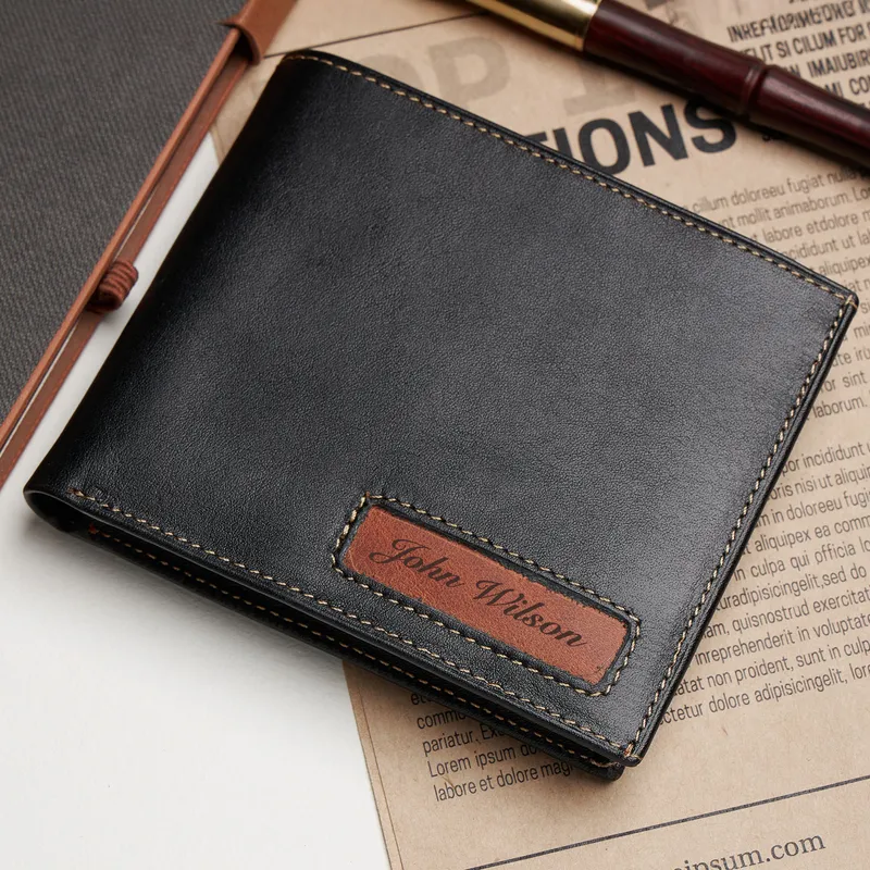 Personalized Name Printed Genuine Leather Wallet