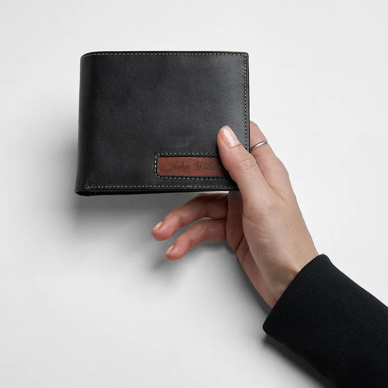 Personalized Name Printed Genuine Leather Wallet