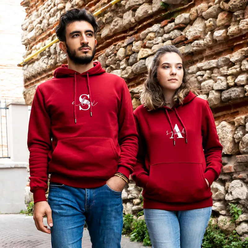 Personalized Name Sweatshirt Set for Couples