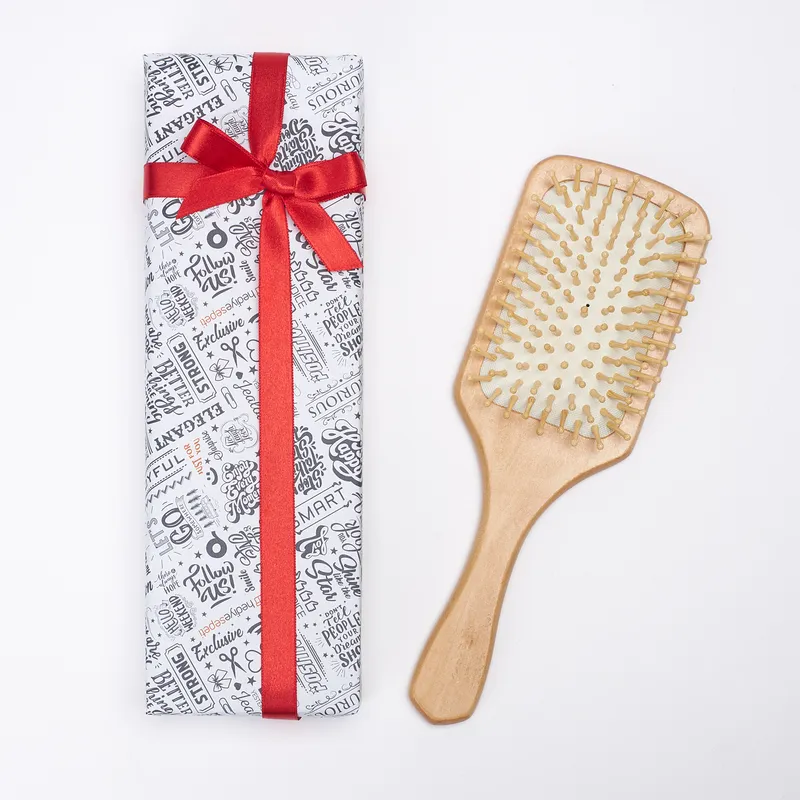 Personalised Engraved Wooden Hair Brush for Her