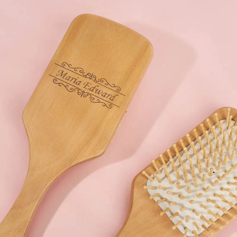 Personalised Engraved Wooden Hair Brush for Her
