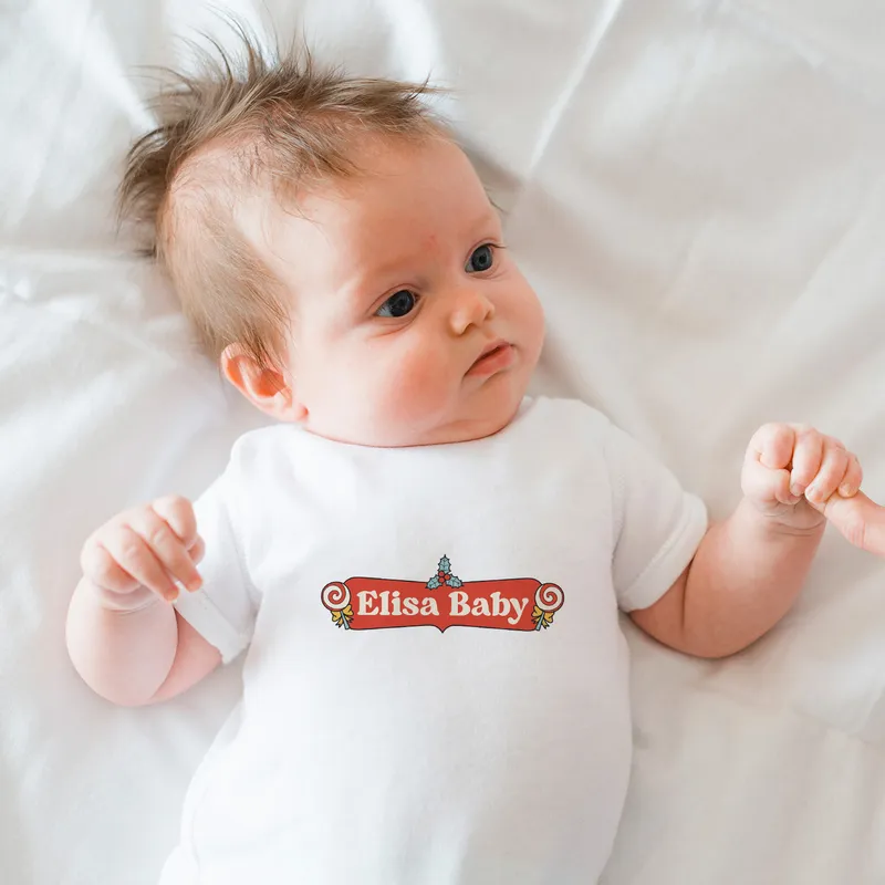 Personalized New Year Baby Onesie Keepsake