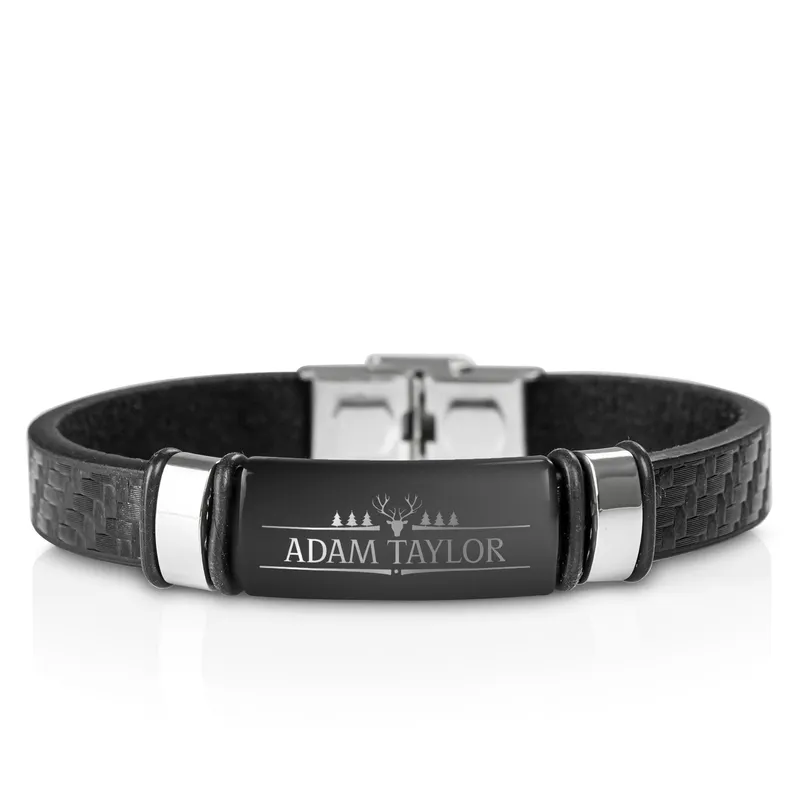 Personalized New Year Designed Leather Bracelet