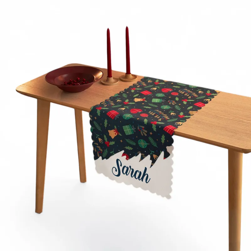 Personalized New Year Table Runner for Couples