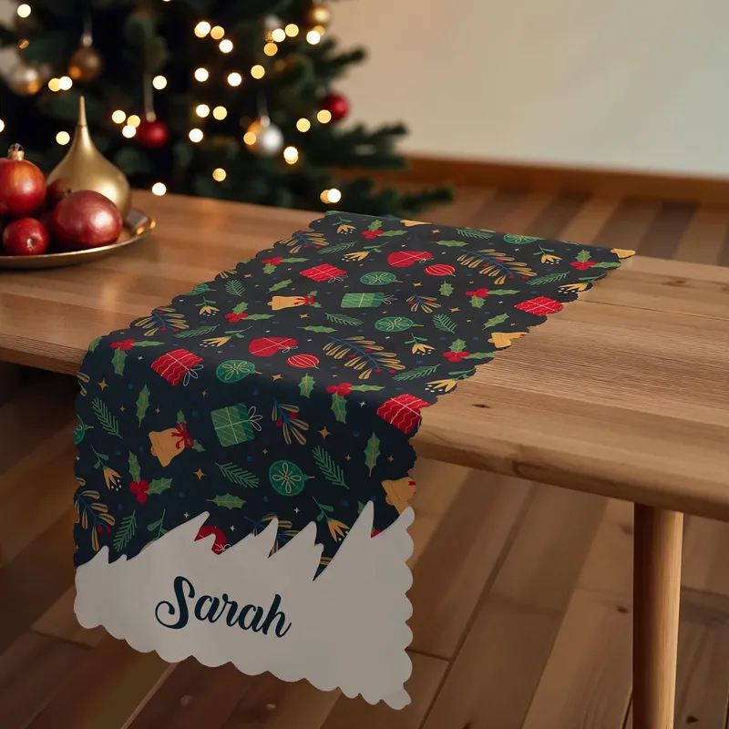 Personalized New Year Table Runner for Couples