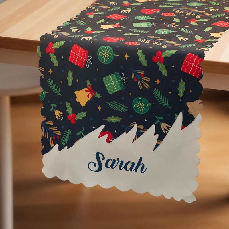 Personalized New Year Table Runner for Couples