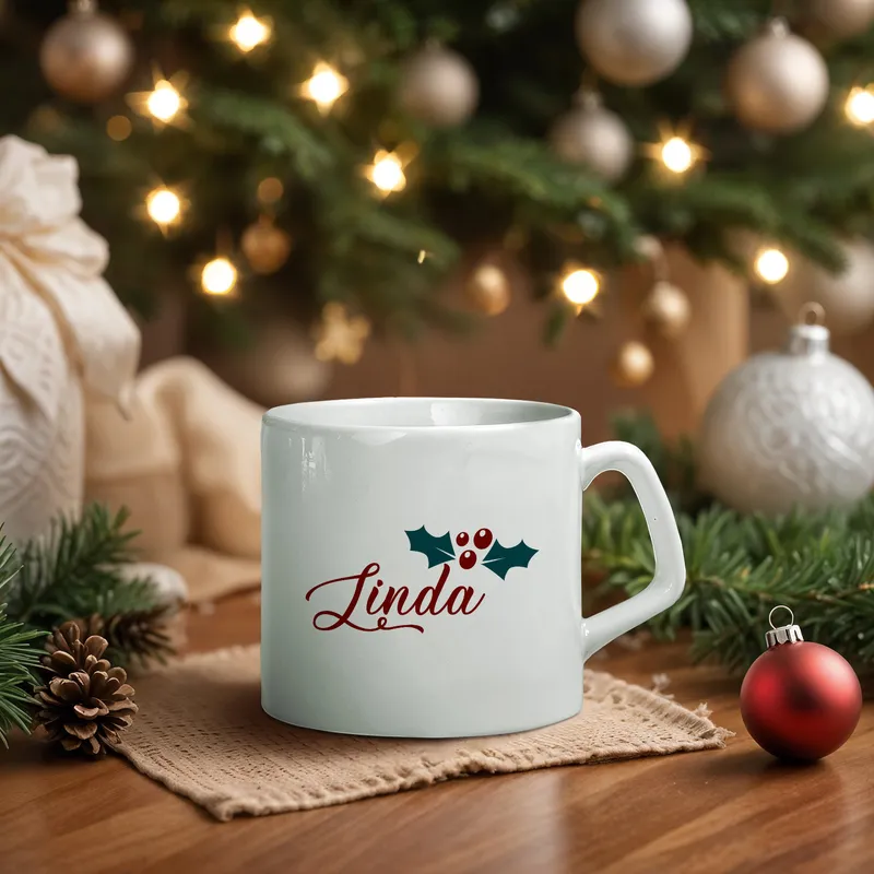 Personalized New Year's Coffee Mug with Custom Letter