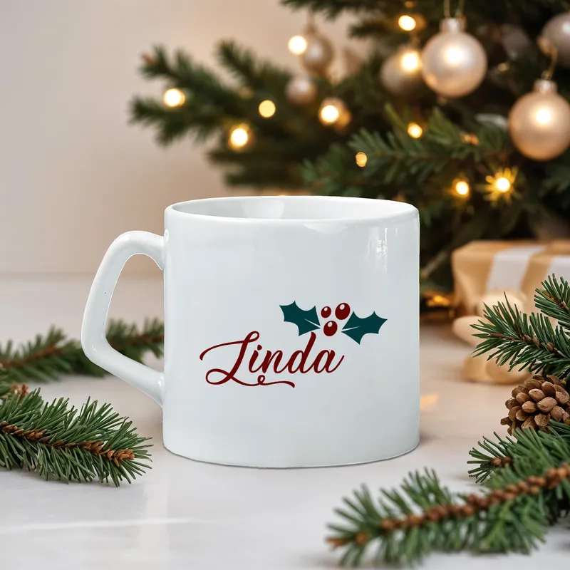 Personalized New Year's Coffee Mug with Custom Letter